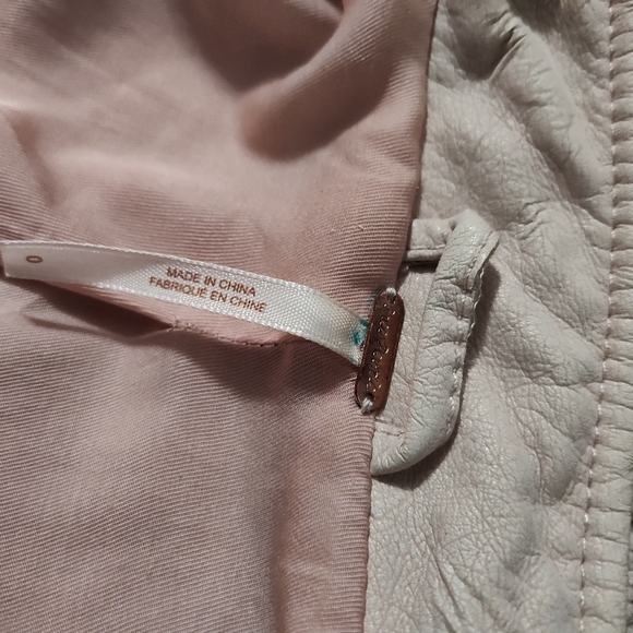 🩷GUC Free People Max Moto Inspired Full Zip Suede Faux Leather Jacket, Pink, S - Picture 16 of 16